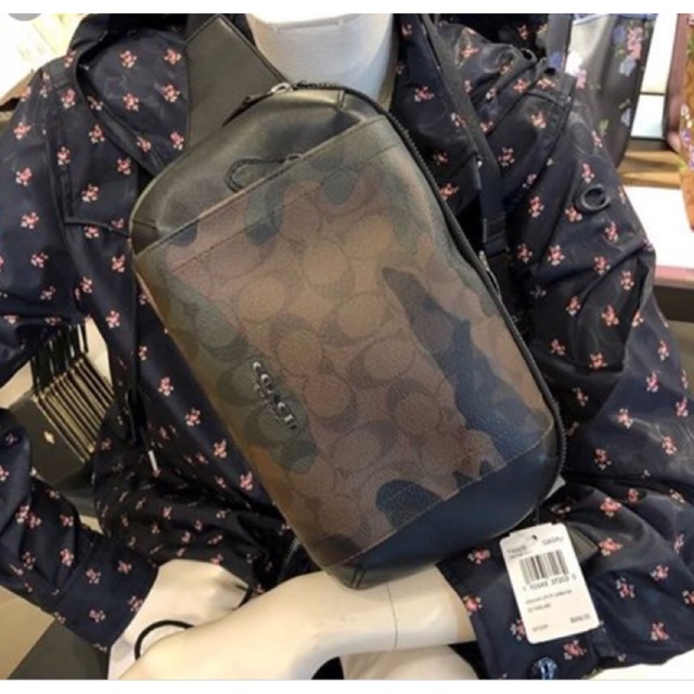 กระเป๋า คาดเอว COACH GRAHAM UTILITY PACK IN SIGNATURE CANVAS WITH CAMO PRINT (COACH #F40650) ลายพราง ทหาร สีเขียว