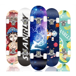 KTHOME ปลีก/ส่ง 50195 Skateboards สเก็ตบอร์ด 80cm ผู้เริ่มต้นเล่น-มืออาชีพ  (สินค้าพร้อมเล่น) แฟชั่นสเก็ตบอร์ด