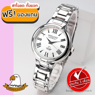 YTAMERICA EAGLE นาฬิกาข้อมือสุภาพสตรี สายสแตนเลส รุ่น AE071L - Silver/Whiteนาฬิกา