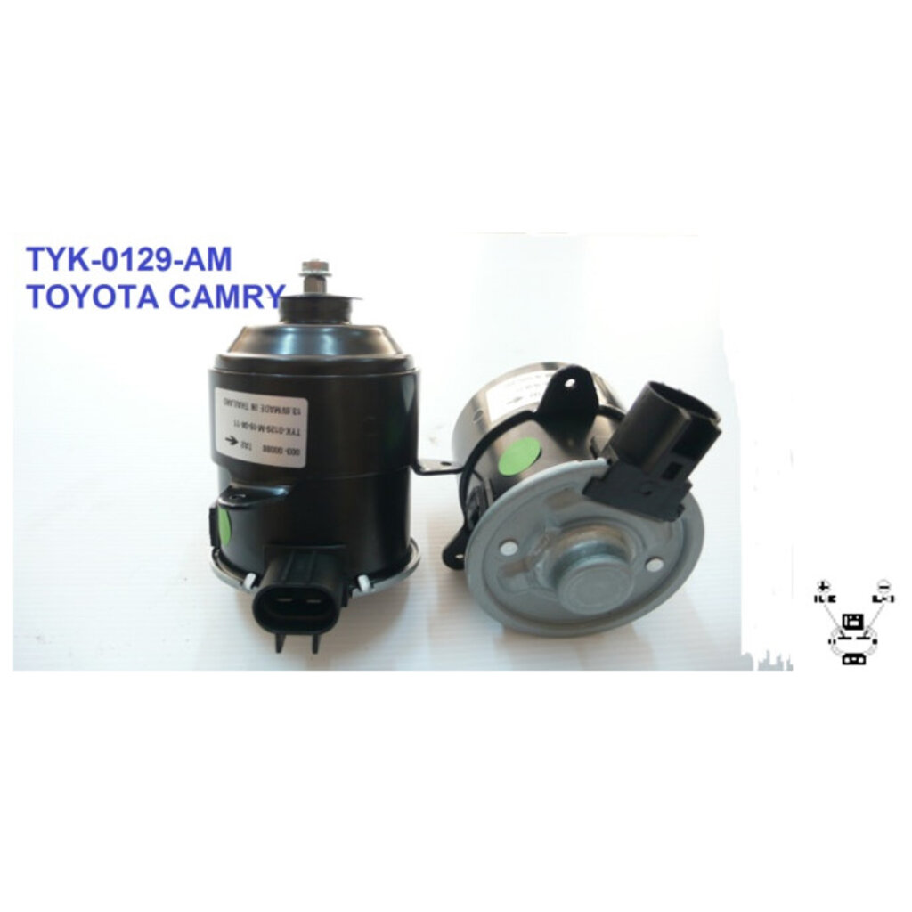 มอเตอร์พัดลม-แผงหม้อน้ำ (รหัสสินค้า TYK-0129-AM) TOYOTA CAMRY/ WISH (CCW)