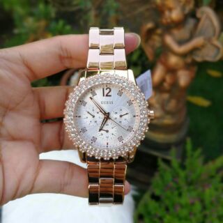 WOMENS ROSE GOLD GUESS