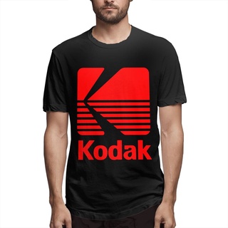 เสื้อผ้าผชเสื้อยืดแขนสั้นลําลอง พิมพ์ลายโลโก้ Kodak ขนาดใหญ่ คุณภาพสูง สไตล์วินเทจ สําหรับผู้ชายS-5XL