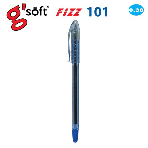 ปากกาเจล จี ซอฟท์ FIZZ101 ขนาดหัวปากกา 0.38 mm.สีน้ำเงิน 1 แท่ง