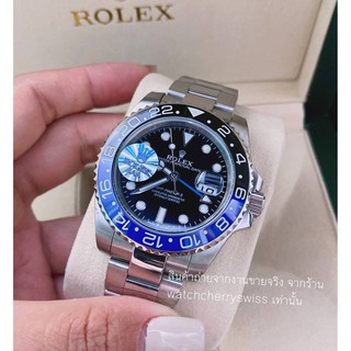 [ กดติดตามร้านรับคูปอง] นาฬิกาข้อมือ  rolex watch  Gmt