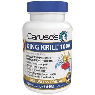 Carusos Natural Health King Krill 1000MG 60 Capsules