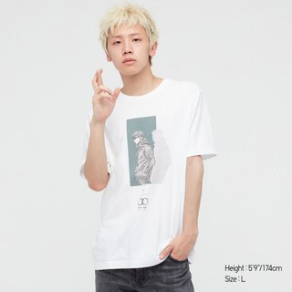 May Clothing - BIG Uniqlo Jujutsu Kaisen Itadori Yuji เสื้อยืดลําลอง ผ้าฝ้าย แขนสั้น พิมพ์ลาย Koas 30S สําหรับผู้ชาย ผู้