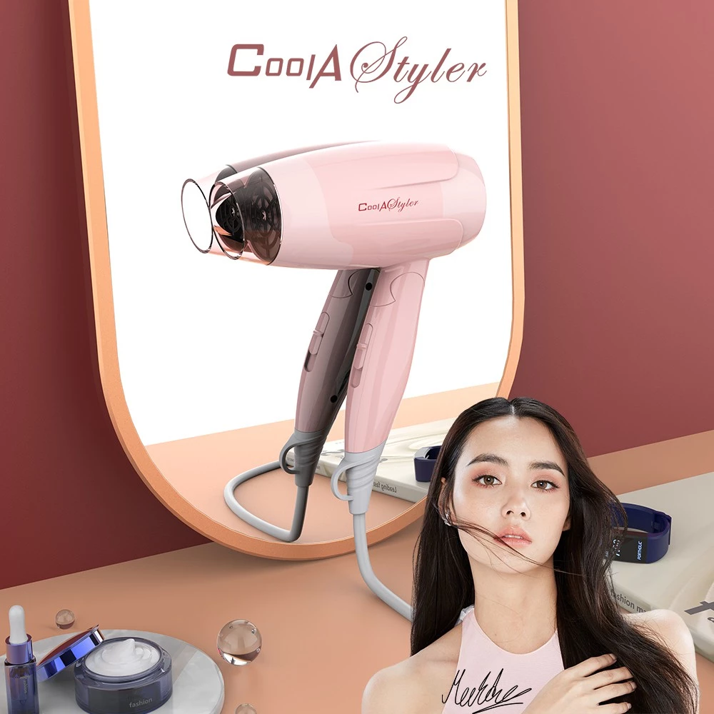 สินค้าพร้อมส่ง CoolAstyler ไดร์เป่าผม พกพา เป่าผม มีลมเย็น ไดเป่าผมAI 1800W1500W1200W1000W มอก.hairdryer อุปกรณ์ทำผม เครื่องเป่าผม CA-1502 1500W สีชมพู เก็บปลายทาง