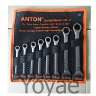 Yoyae ชุดประแจปากตายแหวนข้างฟรี ANTON 8 ตัว