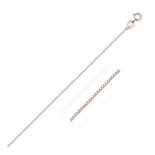 สร้อยคอลาย box chain ทําด้วยทองคํา 14k Rose Gold (ขนาด 0.6 mm) ยาว 20 นิ้ว