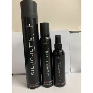 Schwarzkopf Silhouette Pure Formular Invisible hold สเปรย์ฝุ่น สเปรย์น้ำ มูส จัดแต่งทรงผม สร้างความเงางาม