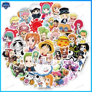 สติกเกอร์ ลายการ์ตูนอนิเมะ One Piece กันน้ํา สําหรับติดตกแต่งรถยนต์ หมวกกันน็อค รถจักรยานยนต์