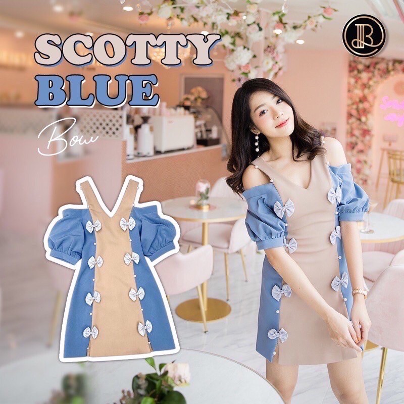 Scotty Blue Mini Dress BLT BRAND : มินิเดรสฟ้าน้ำตาล
