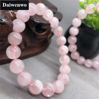 Madagascar Rose Quartz 100% ธรรมชาติมาดากัสการ์โรสควอตซ์ลูกปัดสร้อยข้อมือเสน่ห์สำหรับสาวดอกพีช