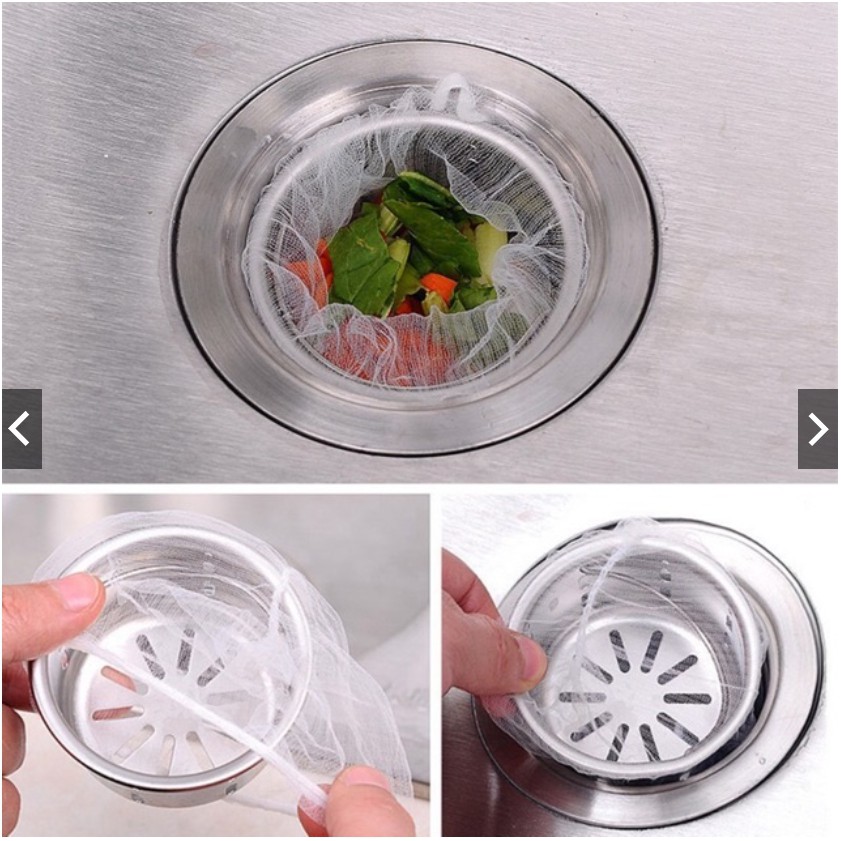 ถุงขยะตาข่ายกรองเศษอาหารใช้แล้วทิ้ง แพ็ค30 ชิ้น - รูปที่ 5