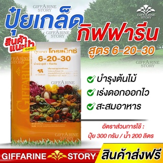 ปุ๋ยเกล็ด กิฟฟารีน ปุ๋ยทางใบ สูตร 6-20-30 พัฒนาคุณภาพ ดอก ผล หัว เพิ่มน้ำหนักผล โกรแมกซ์กิฟฟารีน