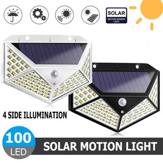 ไฟติดผนัง ไฟติดผนังโซล่าเซลล์ ไฟโซล่าเซลล์ พลังงานแสงอาทิตย์ 100 LED Solar motion wall light กันน้ำ เซนเซอร์ xliving