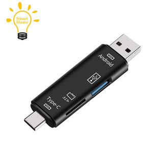 ◦★◦5-in-1 Multifunctional OTG Card Reader Micro-SD / SD Card / USB Reader Support TF Android Type-