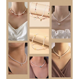 พร้อมส่ง‼️✅สร้อยคอลูกปัด ไปทะเล สไตล์มินิมอล หลายแบบ