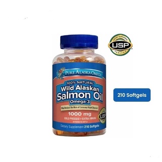 วิตามิน Pure Alaska Omega Wild Salmon Oil 1000mg (210 Softgels)