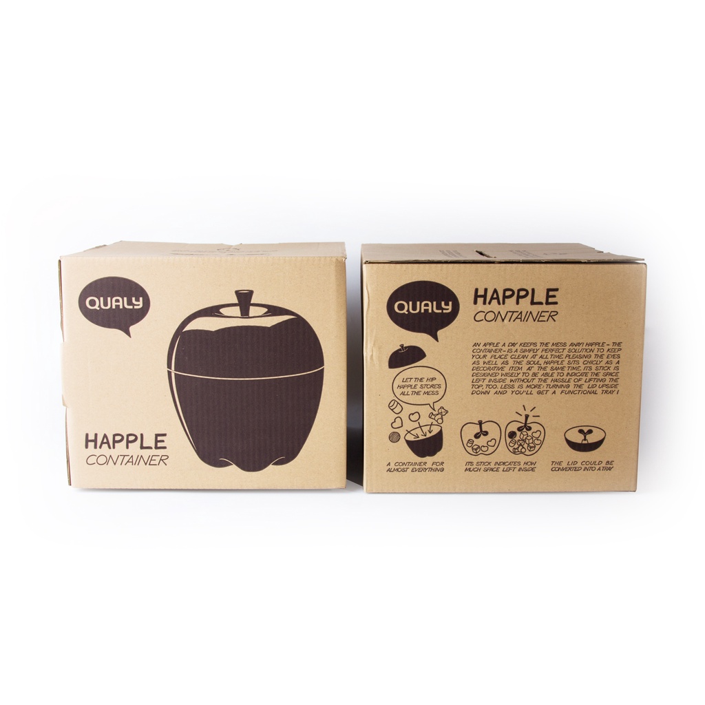 Happle Container กล่องใส่ของ ที่ใส่ของอเนกประสงค์ ดีไซน์ แอปเปิ้ลขนาดใหญ่ Qualy (ควอลี่)