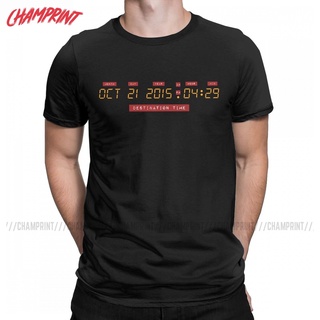 ใหม่ เสื้อยืดลําลอง ผ้าฝ้าย 100% แขนสั้น คอกลม พิมพ์ลาย Back To The Future Oct 21 2015 429 สไตล์ฮิปสเตอร์ สําหรับผู้ชาย