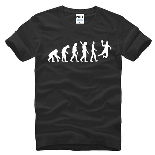 [S-5XL]เสื้อยืดแขนสั้น ผ้าฝ้าย พิมพ์ลาย Evolution Handball แฟชั่นฤดูร้อน สําหรับผู้ชาย