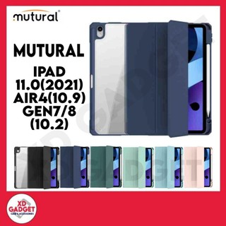 Mutural เคสไอแพด หลังใสขอบกันกระแทก iPad 11.0(2021), Air4(10.9), Gen7/8(10.2), Mini6