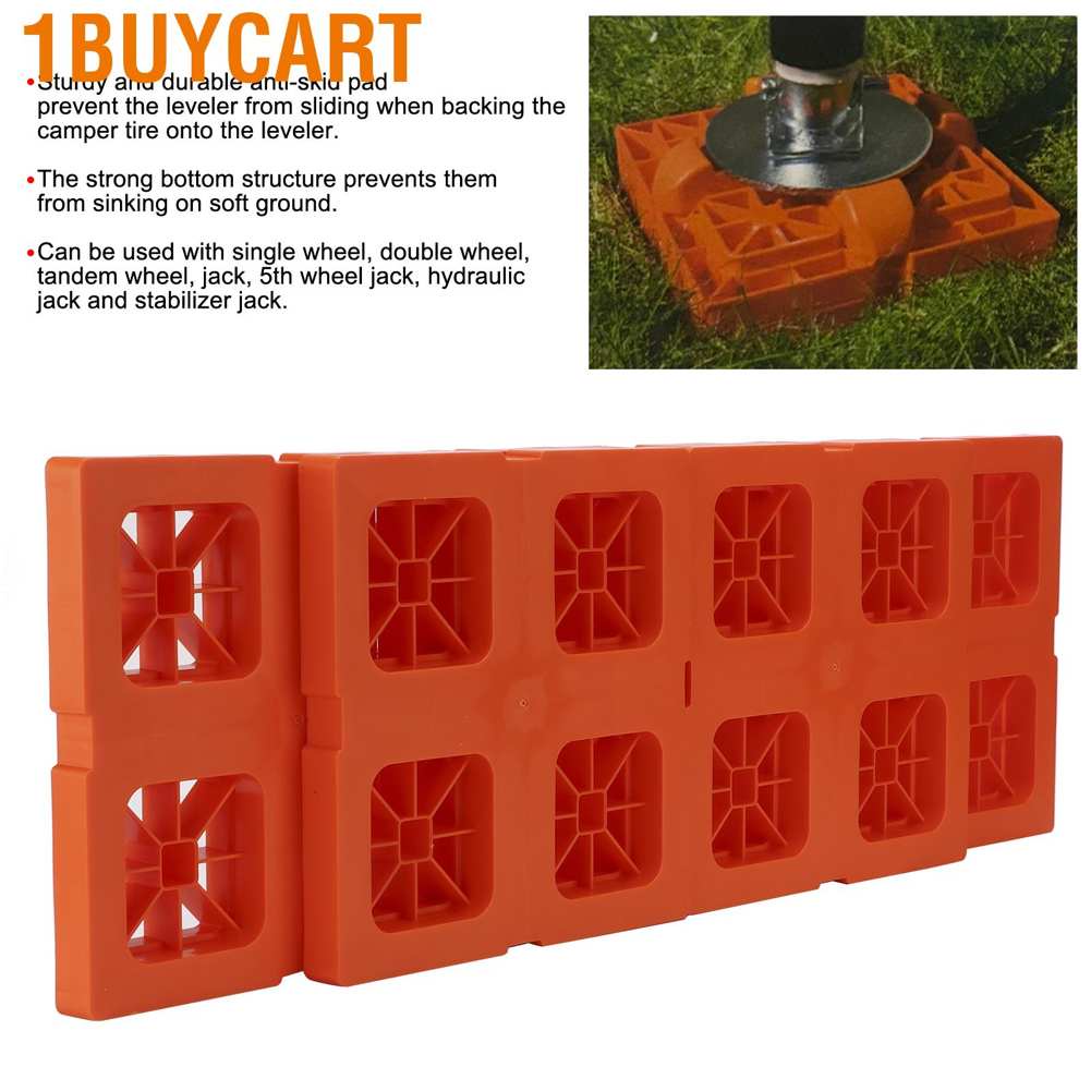 1buycart ชุดบล็อกยกระดับ กันส่งพร้อมระบบควบคุมไปยัง Rv Campers 5 ชิ้น