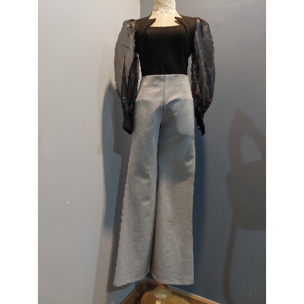 กางเกงสีเทาอ่อน ทรงขาม้าsize xl ป้าย ning fashion