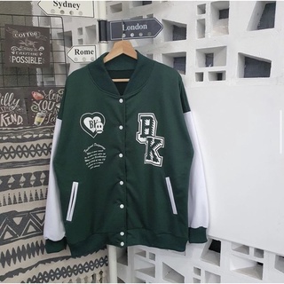 เสื้อแจ็กเก็ต โอเวอร์ไซซ์ ลาย BK EMERALD BASEBALL XXL LD ขนาดใหญ่ 125 ซม. สําหรับเด็กผู้หญิง