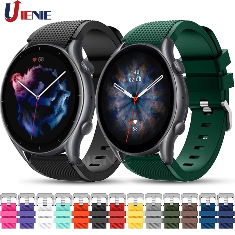 สายนาฬิกาข้อมือซิลิโคน 22 มม. สําหรับ Huami Amafit Gtr3 & 3 Pro 2 2E/ Gtr 47Mm Gtr3