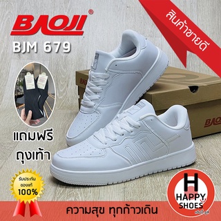 🚚ส่งเร็ว🚛ส่งด่วน👟สินค้าใหม่✨🧦🆓แถมฟรี!!!ถุงเท้าข้อสั้น1คู่👟รองเท้าผ้าใบชาย BAOJI รุ่น BJM679 URBAN SPORT