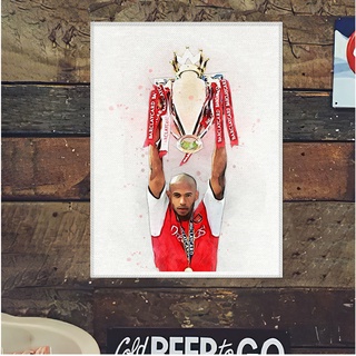 โปสเตอร์ ผ้าแคนวาส เธียร์รี อองรี (2)  THIERRY HENRY ตำนาน Arsenal ภาพวาด ศิลปะ นักบอล นักฟุตบอล