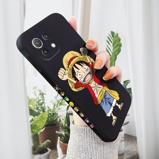 เคสโทรศัพท์มือถือ ซิลิโคนนิ่ม กันรอยกล้อง ลายการ์ตูนอนิเมะลูฟี่ สําหรับ Xiaomi 10 10T 11T Pro 11 Lite 5G NE