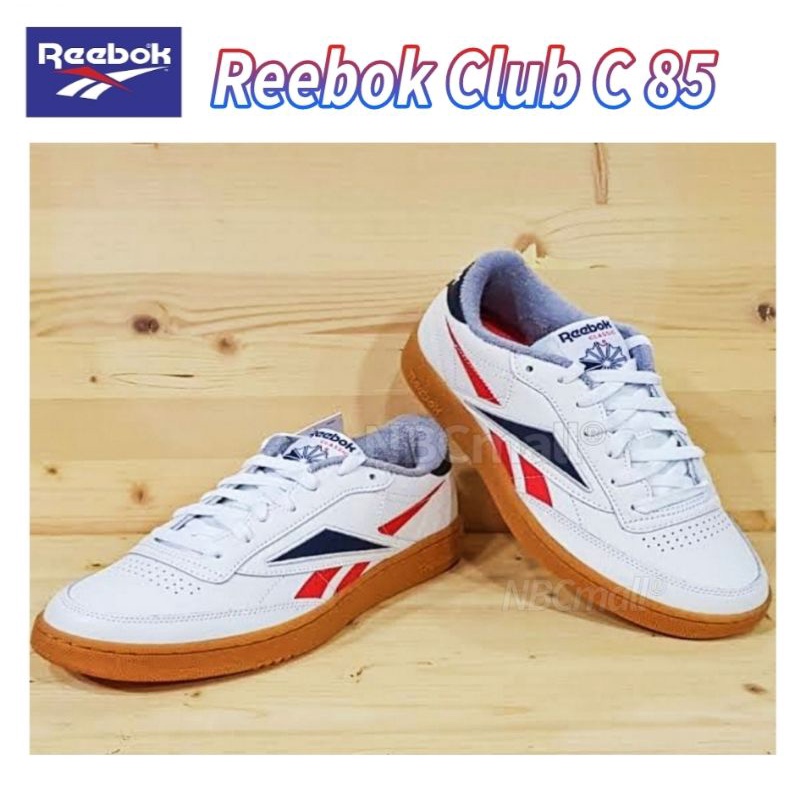 รอวเท้ากีฬา Reebok Club C 85 แท้💯% 🇬🇸 สีขาว/Collegiate Navy/Scarlet