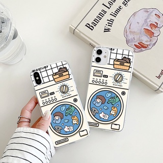 washing machine เคสไอโฟน  iPhone 11 12 14 พลัส cute 7 8 plus se2020  pro max phone case Xr 13 promax 8 Xs X max เคส นิ่ม