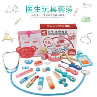 👧ของเล่นไม้ ชุดเครื่องมือหมอฟัน