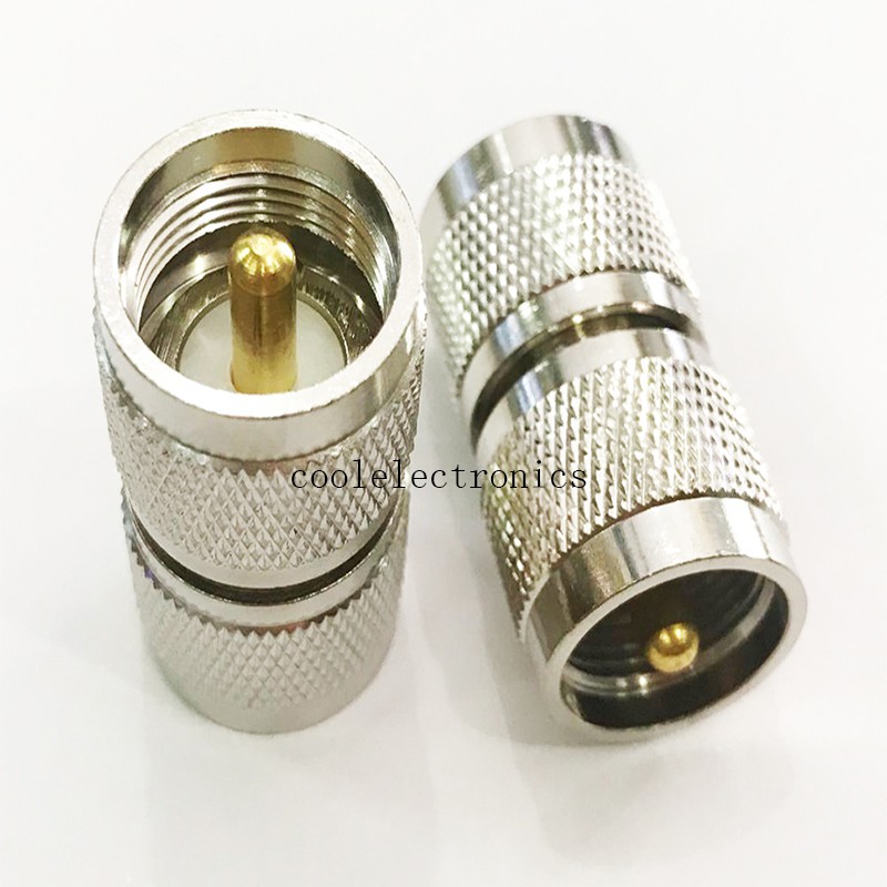 2 ชิ้น UHF PL259 ชาย UHF PL-259 ปลั๊กชายตรง RF ขั้วต่ออะแดปเตอร์โคแอกเชียล