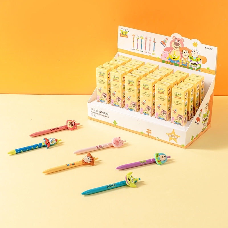 ✅ พร้อมส่ง‼️กล่องสุ่มปากกา🖊 Toy Story🧸 Sanrio ปากกา Miniso เขียนลื่น0.5mm อุปกรณ์เครื่องเขียน ของเล่น ทอยสตอรี่ ซานริโอ้