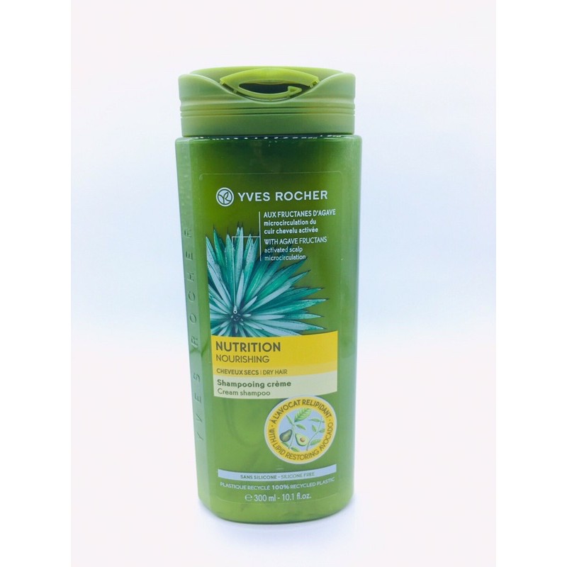 Yves Rocher Shampoo Nutrition Nutri-Silky Dry Hair (แถบสีเหลือง) สำหรับผมแห้งเส้นใหญ่