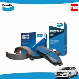 Bendix  ผ้าเบรค HONDA CIVIC FB ปี 2012-2015 ฮอนด้า ซีวิค เอฟบี ล้อ หน้า หลัง ผ้าเบรครถยนต์ ผ้า ดิส เบรค