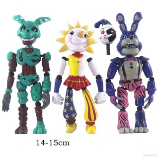 Ag โมเดลฟิกเกอร์ FNAF Sundrop Bonnie Foxy 3 ชิ้น ของเล่นสําหรับเด็ก