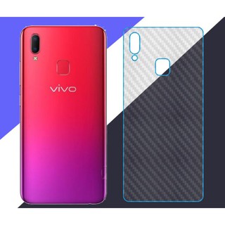 [ซื้อ 1 ซื้อ 1] VIVO Y17 (2019) ฟิล์มคาร์บอนไฟเบอร์ ด้านหลัง สติกเกอร์ ฟิล์มคาร์บอนไฟเบอร์ นิ่ม ป้องกันด้านหลัง 2 ชิ้น