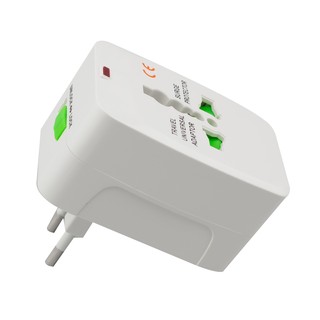 Getzhop ปลั๊กไฟอเนกประสงค์ ปลั๊กแปลงไทย ปลั๊กแปลง หัวแปลง International Adaptor All-in-One (White)