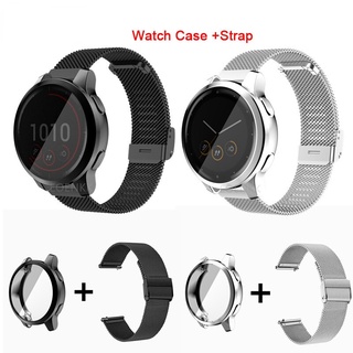 สําหรับ Garmin Vivoactive 4S 4 3 Music/Venu 2 2S เปลี่ยนได้ สายรัดข้อมือ สายรัดข้อมือ เคสป้องกัน TPU เคส + สายนาฬิกาโลหะ