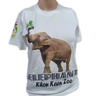 เสื้อยืดคอกลม ลายสัตว์ป่าน่ารัก สำหรับเด็ก