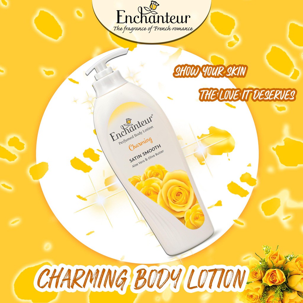 เอนแชนเทอร์ โลชั่นหอม ชาร์มมิ่ง 250มล. และ  500 มล. Enchanteur Charming Lotion 250ml. & 500ml.