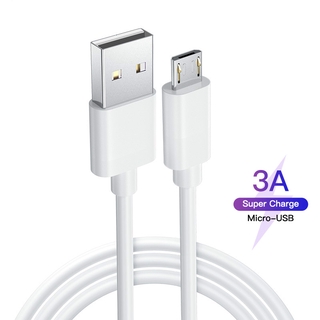 สายชาร์จแอนดรอยด์ 3A 1 เมตร Micro USB ชาร์จเร็ว ซิงค์ข้อมูล สายชาร์จ USB สําหรับ Realme Xiaomi แท็บเล็ต สายเคเบิลโทรศัพท์มือถือ