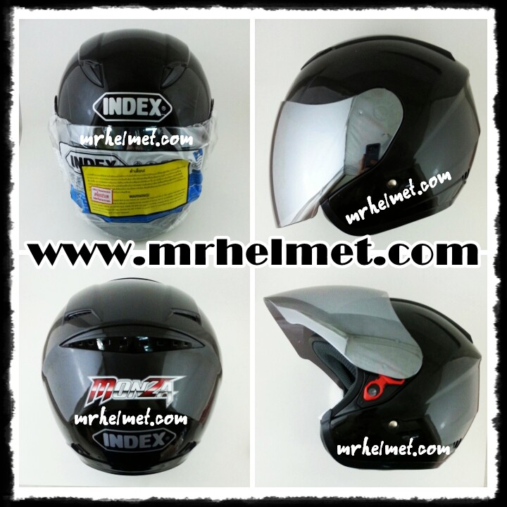 หมวกกันน็อค Index helmet อินเด็กซ์ รุ่น Monza สีดำมัน