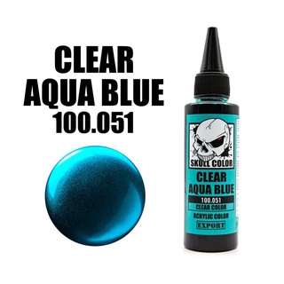 SKULL COLOR 60 ml. CLEAR COLOR Clear Aqua Blue 051